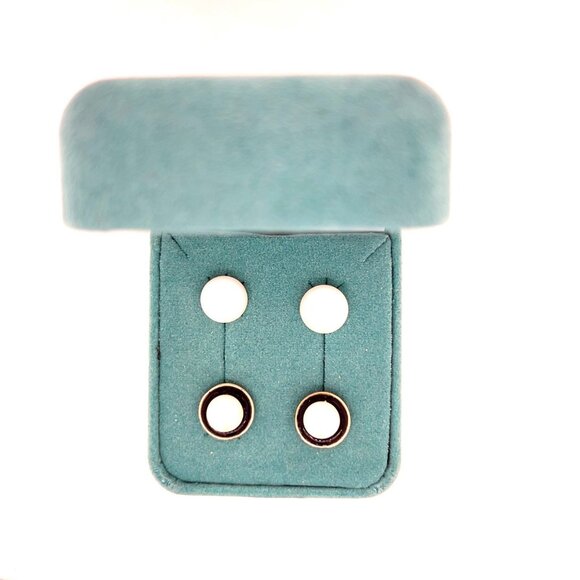 14K Gold Eterna Gold Stud Earrings - 2 Pairs - Picture 1 of 5